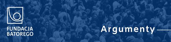 Nagłówek formularza - logo Fundacji Batorego, nagłówek Argumenty. 